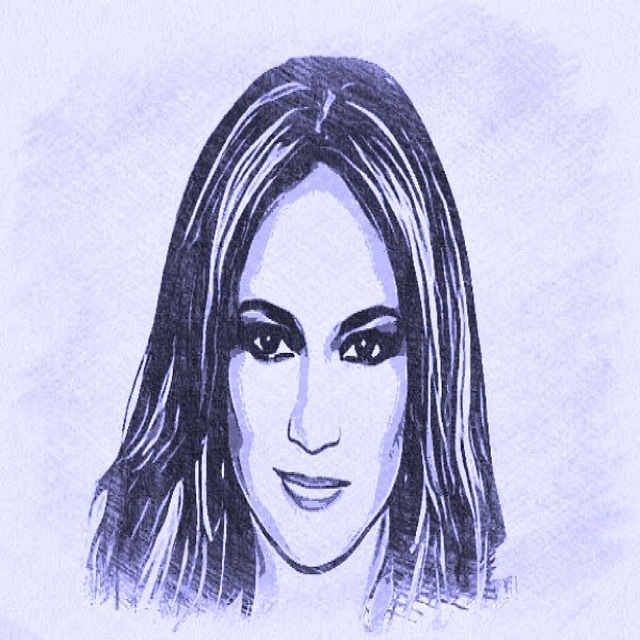 Tecknad bild av Jennifer Lopez